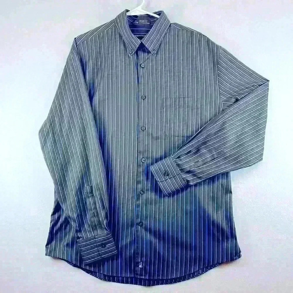 Nordstrom Shirt Men’s Large SmartCare Long Sleeve Striped Button Shirt - Picture 1 of 7